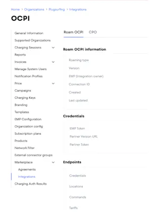 Plugsurfing Roam OCPI screenshot