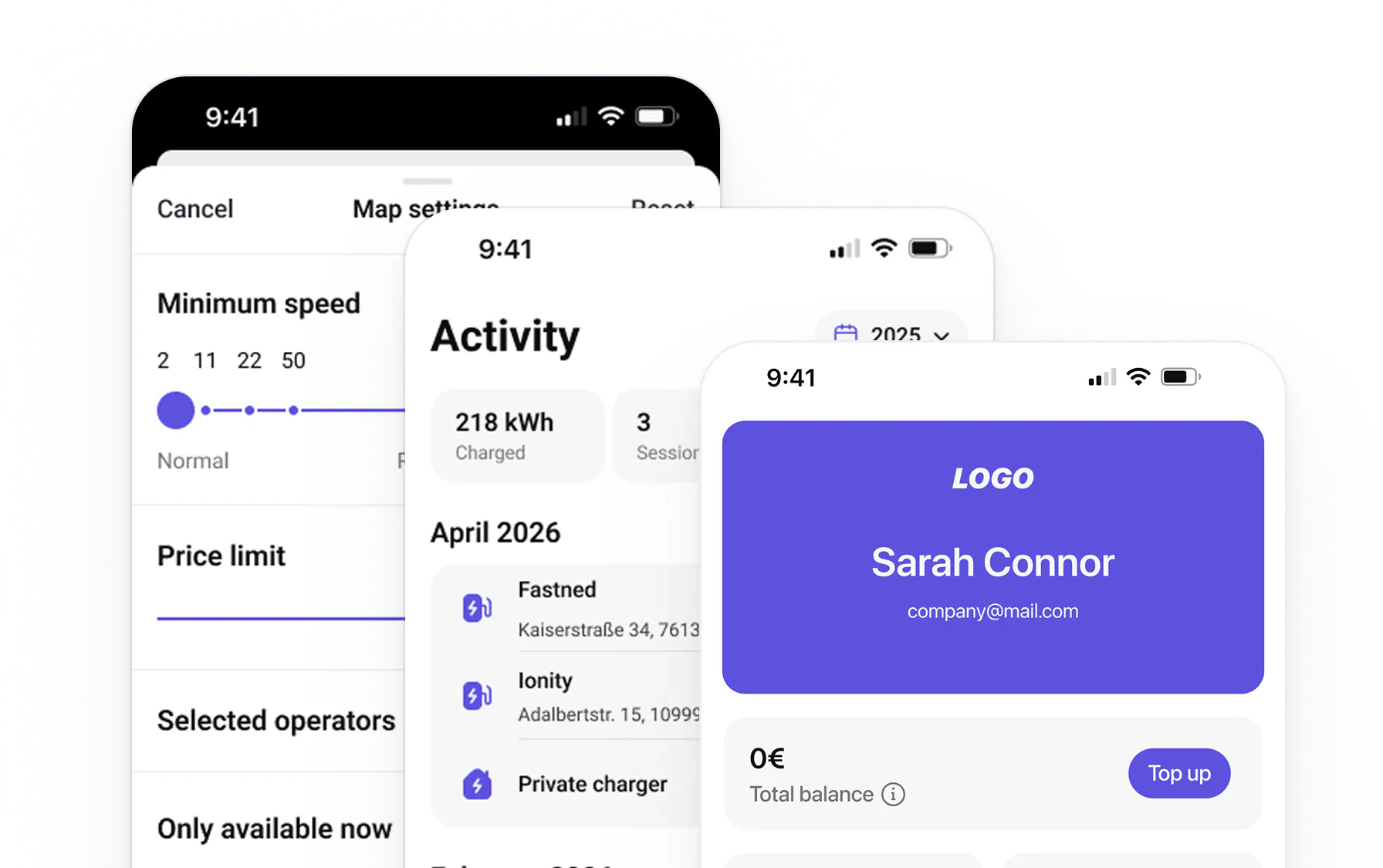 Your look and fell app screens
